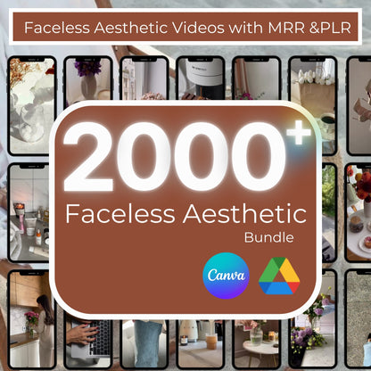 2000+ Faceless Aesthetic Videos & Photos Gold Branding Media