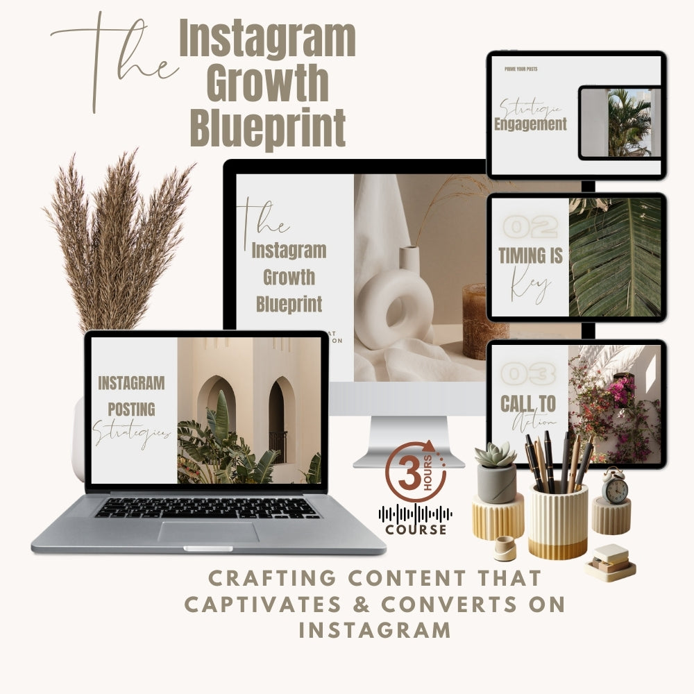 Instagram Growth Blueprint Course w/ PLR & MRR Gold Branding Media