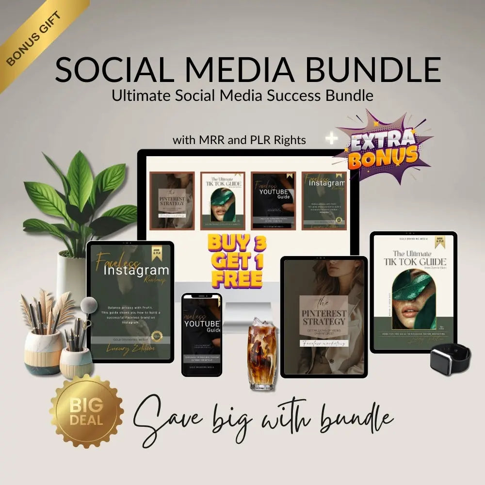 Social Media Bundle Gold Branding Media