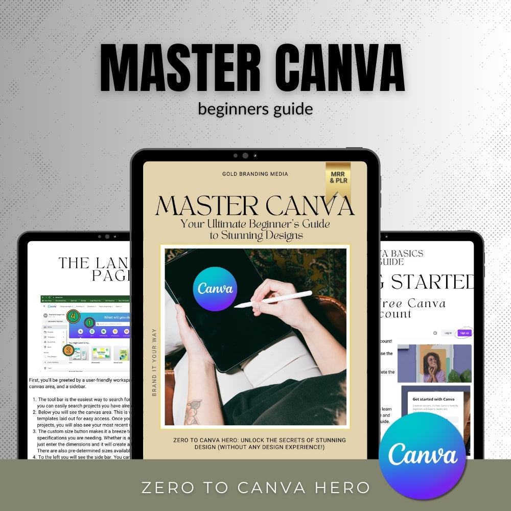 Canva Playbook | Master Canva Gold Branding Media